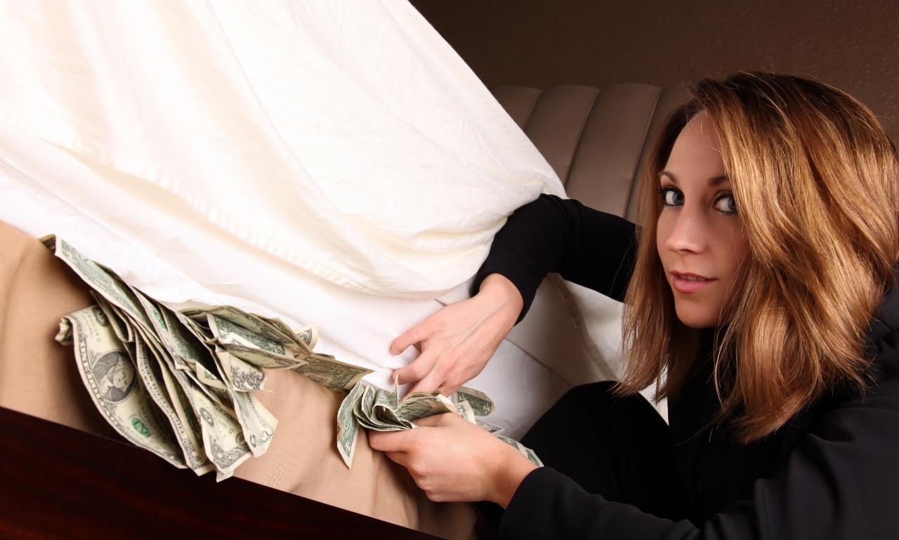 hiding money